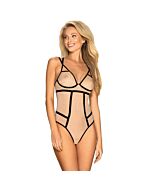 Obsessive Nudelia Teddy Nude S/M - Lingerie Sexy e Elegante