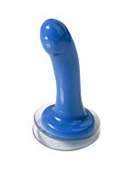 Sexo no dildo azul chuveiro com ventosa