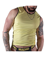 Macho - Camiseta Amarela S/M | Camiseta Desportiva Poliamida Viscosa