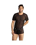 Anais Men - Eros Camiseta S - Tule Preto com Acabamento Elegante