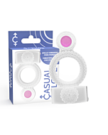 Amor casual - anel de prazer duplo transparente