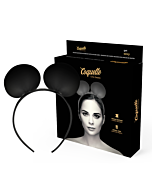 Tiara com orelhas de rato de couro vegano - Coquette Chic Desire