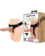 Pretty Love - Arnês Universal com Dildo Jerry 21,8 cm Natural