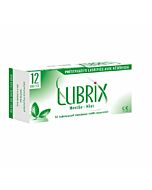 caixa de Lubrix 12 unidades sabor de menta