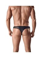 Anais Men - Ares Tanga Preto de Couro e Rede
