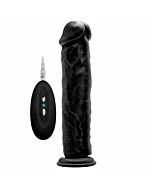 Rock real vibrador 100 010 realistico preto 29,5 cm
