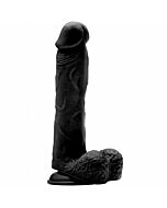 Rock real 017 100 vibrador realista 23,5 cm preta
