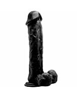 Rock real 020 100 vibrador realista 29,5 cm preta
