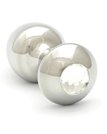 Swarovski Crystal plugue anal Rosebuds de aço 43 x 25 milímetros clara