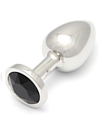 aço cristal botões de rosa Anal swarovski 61 x 35 milímetros azeviche