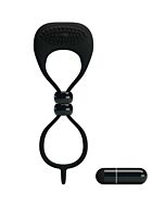Anel Duplo Pretty Love com Vibração - Preto