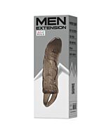 Capa extensora de pénis Baile com alça para testículos preta 13,5 cm