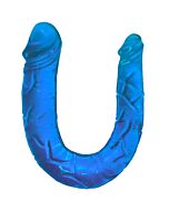 Consolador Duplo Azul Baile - Dildo Duplo Veinoso - Envio discreto e gratuito
