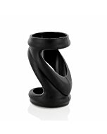 estojo peniano esbelto preto molhado