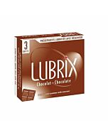 caixa de Lubrix sabor de chocolate 3 unidades