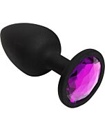 Booty Bling Spade Pequeno Rosa Plug de Silicone com Joias - Estimule visualmente o seu parceiro.