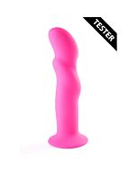 Dildo de silicone de 20 cm em rosa - Produto testador - Produto erótico.