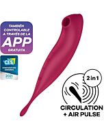 Satisfyer Twirling Pro+ Estimulador de Sucção e Varinha Vibratória com Conexão de App - Rosa