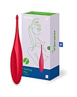 Varinha vibratória Satisfyer Twirling Fun - Vermelho | Vibrador de ponta giratória com 12 programas de vibração