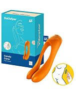 Vibrador Satisfyer Candy Cane - Laranja | Motor potente e tamanho compacto