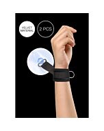 Esposas ajustáveis de veludo e velcro - Submissão no chuveiro