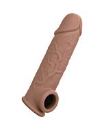 Capa de extensão para pênis Life-Like 7" - Marrom - Aumente o seu prazer