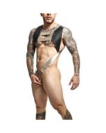 Arnês de Anel Superior Dourado DNGEON - BDSM Cockring Harness