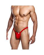 Tanga vermelha de cinta e coxas - Roupa sexy para noites especiais