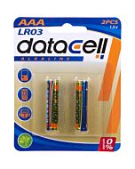 Blister 2 pilhas alcalinas LR03/AAA - Datacell - Qualidade Premium