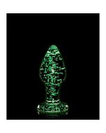 Ai! Plug Anal de Vidro Glow in the Dark - Tamanho Grande