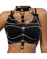 Arnês com correntes bondage preto - Produto erótico BDSM