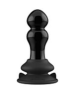 Rimly - Plug Vibrador de Vidro com Controlo Remoto - 10 Velocidades - Preto