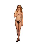 Le Désir Faye - Tanga Ajustável com Tiras - Preto