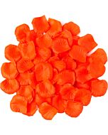 Pétalas de Rosa Artificial Laranja - Pacote com 100 Unidades