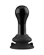 Vibrador Globy Glass com Ventosa e Controlo Remoto - Recarregável - 10 Velocidades - Preto