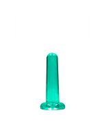 Dildo Realrock Crystal Clear Turquesa 13,5 cm