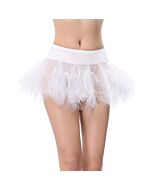 Falta de Tutu Branco de Tule para Combinar com Corsets