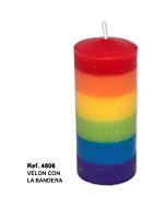 Vela grande com a bandeira LGBT - Vela artesanal de soja hand-poured