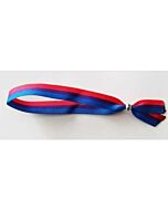 Pulseira Bissexual de Tecido com Bolinha de Prata - Ajustável