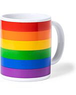 Caneca Arco-Íris LGBT de Cerâmica - 370 ml