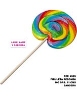 Pirulito Redondo Bandeira LGBT 100g 12cm - LAMBA, LAMBA E SABOREIE