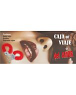 Kit de viagem do amor esposas vermelhas + dado + máscara