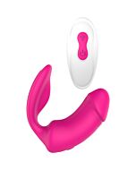 Vibes of Love Remote Duo Pleaser - Vibrador de dupla estimulação com controle remoto