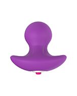 Vibrações do Prazer do Amor Morado - Plug Vibrador de Silicone com 10 Padrões de Vibração