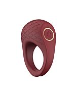 Anel vibratório Romance Ivy - Silicone vermelho, recarregável por USB