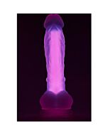 Pênis grande de silicone brilhante - rosa
