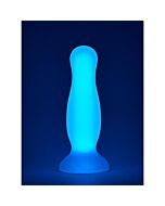 Plug anal Radiant Soft Silicone Glow in the Dark Médio Roxo - 12,5 cm. [Original!]