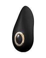 Estimulador Elena Layon de Silicone Preto e Dourado - Dream Toys