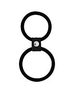 Menzstuff Dual Rings Black - Anéis de Silicone Flexíveis