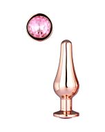 Rose Gold Plug de Prazer Gleaming Love - Brinquedos Sexuais de Metal - Tamanho Pequeno